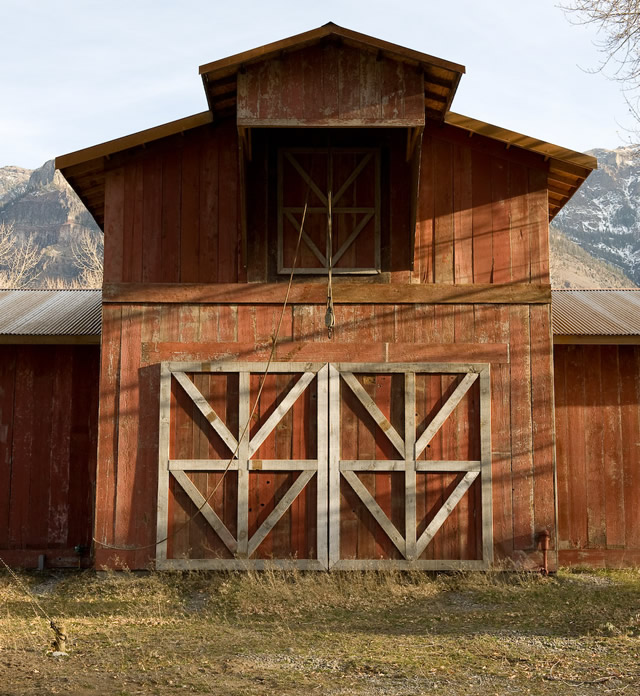 New Wyoming Barn with Old Reclaimed Barn Wood